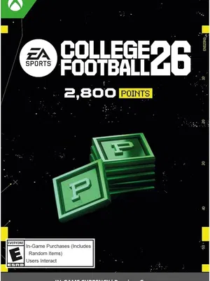College Football 26 2800 Points