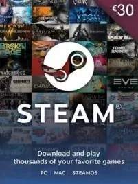 Steam Wallet Gift Card 30 EUR