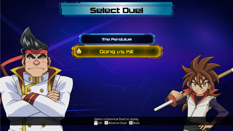 Yu-Gi-Oh! ARC-V Gong v. Kit – screenshot ze hry