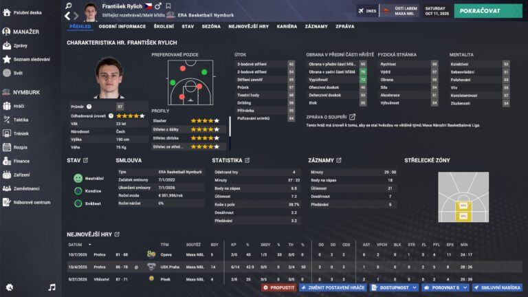 Pro Basketball Manager 2026 – screenshot ze hry