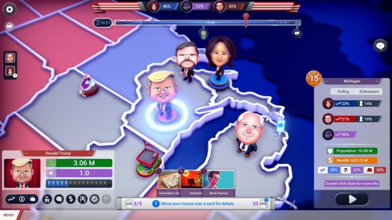 The Political Machine 2024 – screenshot ze hry