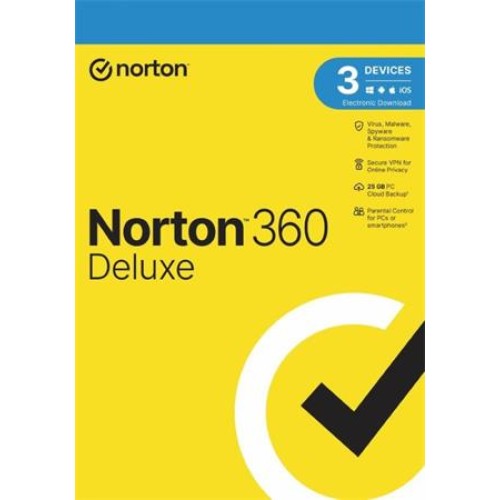 NORTON 360 DELUXE 25GB 1 užívatel na 3 lic. 24 mes.